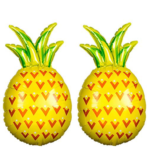Pineapple Balloon Party Supplies Luau Balloons Helium Supported 32 Inch KATCHON Fruit Balloons Giant Pineapple Helium Balloons Decorations Pineapple Decor for Pineapple Party Decorations 2ct 